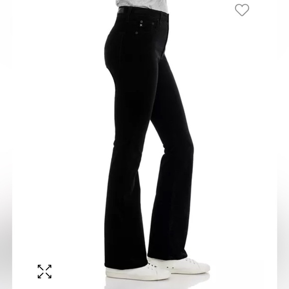 AG Alexxis Boot High- Rise Vintage Fit Super Black Velvet Bootcut Jeans NWT - Picture 2 of 11